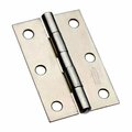 Homecare Products 3 in. Steel Non-Removable Pin Zinc-Plated Hinge, 2PK HO3302896
